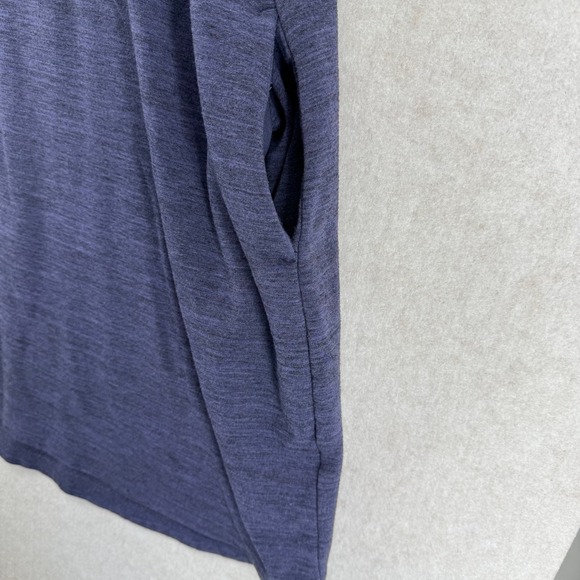 32 COOL Plus Size XXL Navy Blue Short Sleeve Cotton T Shirt Dress Pockets - Picture 5 of 9